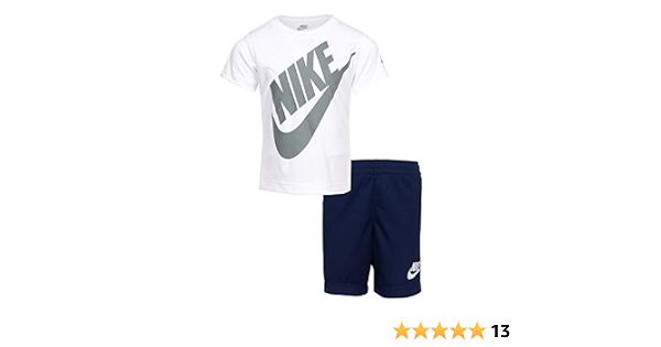 Amazon.com: Nike Dri-FIT - Juego de camisa y pantalones cortos con gráfica  de logotipo de la marca, para niños (niños pequeños), set de dos piezas,  diseño de Dri-FIT, conjunto azul 7 :