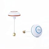 YKS 5.8GHz Circular Polarized Mushroom Antenna RP-SMA Female Plug RX/TX Set for RC 5.8G Transmitter and Receiver (Straight inner hole)