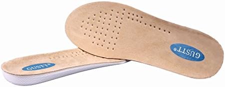 GUSTT® Memory Foam Boost Height Increasing Premium Shoe Insert Gunuine Real Leather Shockproof Sport Insoles (Women 1.0(US 5.5-8/EU 36-40))