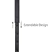 Wall Mounted Adjustable Durable Steel Clothes Rack Set of 2 Drying and Hanging Closet Bar Rail Organizer (Black)
