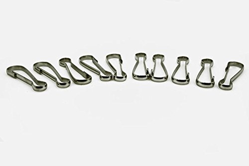 ( Pack of 10 Pcs ) Metal Flag Pole Clip Snaps Hook Flag Pole Attachment For Pet Dog /Rat Hammocks/Bird Cage/Jewelry/Toy/Fishing Tool/Backpack Lanyard Snap Clip Hooks