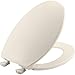 BEMIS 1800EC 346 Plastic Toilet Seat with Easy Clean & Change Hinges, ELONGATED, Biscuit/Linen