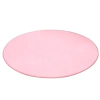 Anjoy Round Rug Pad Mat for Kids Playhouse Play Tent Soft Coral Pink 3.3 ft