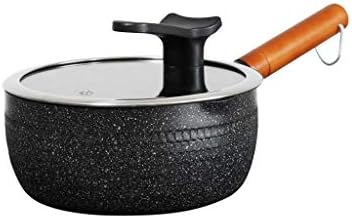 Xxdtg ホームキッチンとダイニングルームに適し黒いミルクパン22センチメートル ガラスカバー