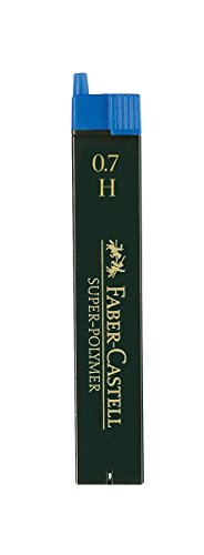 Faber-Castell Miscellaneous Super-Polymer Fineline Lead, 0.7mmBlack, H, for Art, Craft, Drawing, Sketching, Home, School, University, Colouring