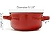 ECODECO Baking Serving Ceramic Red 16 Oz Soup Bowls with Handles - Set of Four - Stoneware Chowder Bisque Pot Pie Crocks