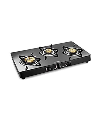 Sunflame Crystal Toughened Glass Cooktop 3 Burner