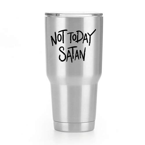 KCDNot Today Satan (2 Pack) Vinyl Decal Sticker | Cars Trucks Vans SUVs Walls Cups Laptops | 2-3.5 Inch | Black | KCD2657