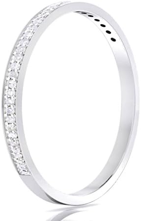 Buy Jewels 14k Gold Half Band Natural Diamond Wedding Anniversary Ring (1/10 cttw, G-H Color, I1-I2 Clarity)