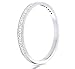 Buy Jewels 14k White Yellow Rose Gold 2mm Half Band Natural Diamond Wedding Anniversary Ring (1/10 cttw, G-H Color)
