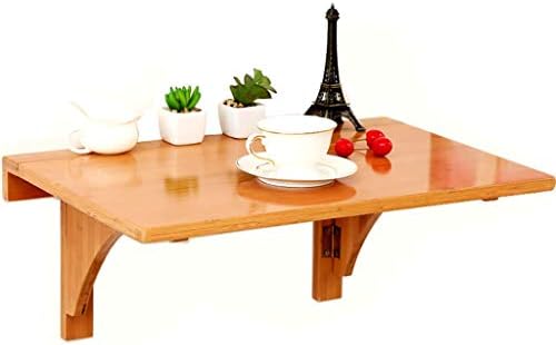 壁掛け壁にテーブル 竹の壁スタディテーブル デスク ついに入荷 パソコンデスク折りたたみ 天然木 Size 80x55x26cm