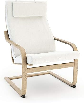 Masters Of Covers Ikea Poang Armchair Replacement Cover Cushion Design 2 Cotton White Amazon Co Uk Kitchen Home