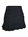 Hilor Women's Shirred Ruffle Swim Skirt Tummy Control Skirted Bikini Bottoms High Waisted Swim Bottom