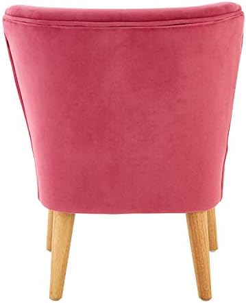 Mia Kids Chair, Children's Furniture, Polyester Velvet, Natural Wood Legs, Soft Pink - Chair - Image 5