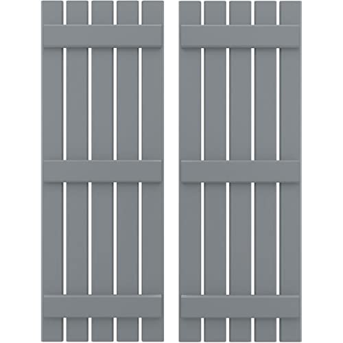 19 1/2"W x 66"H Americraft Five Board (3 Batten) Exterior Real Wood Spaced Boar…