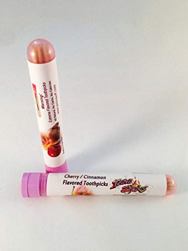 Flavored Toothpicks - Natural Wooden Toothpicks in 7 Flavors - 7 Sampler Tubes - Freshen Breath After Food and Drink - An Alternative to Gum & Candy