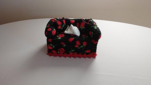 Tissue Box Sofa / ROSES / Perfect for Valentine or Mother's Day / Red Trim