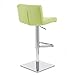 Zuri Furniture Lime Green Lattice Square Base Adjustable Height Swivel Armless Bar Stool