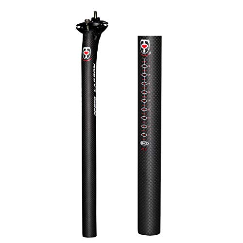 Opera Bike Seatpost Carbon Fiber Road Bike Mountain Bike Offset Seat Post - 27.2/31.6 mm Diameter Bicycle Seat Post (27.2x400 mm)
