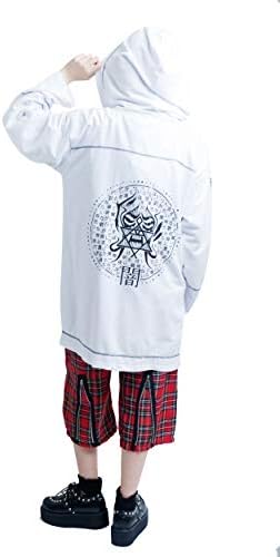 Japan Street Punk Evil God Saga Kanji of Curse Unisex Hood Track Jacket JAG0052