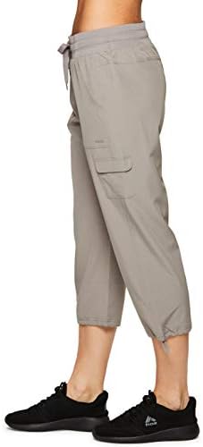 RBX Active Women's Fashion Lightweight Woven Drawstring Cargo Capri Pant with Pockets 4 RBX Active Women's Fashion Lightweight Woven Drawstring Cargo Capri Pant with Pockets