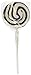 Fun Express - Swirl Pops Cherry Flavored Lollipops (2 inch) (large) Bulk (Black and White) (2 Dozen)