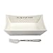 Mud Pie BBQ Serving Set - Casserole Dish and Serving Fork,White