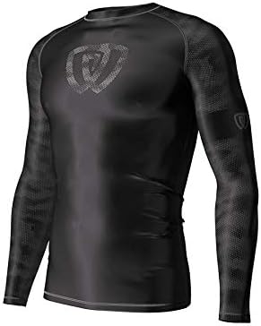 Phalanx Mens Rash Guard for BJJ Jiu Jitsu, Long Sleeve Competition Grade MMA Shirt