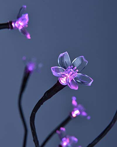 Lightshare Cherry Blossom Lighted Tree 5 Feet, RGB With Remote Control, 16 Color-changing Modes, Perfect For Home decoration, party, wedding