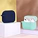 DGege Silicone Case Cover Compatible with Apple AirPods Pro, Protective Case with Carabiner for Airpods 3 (Front LED Visible), Mint Green