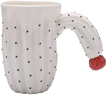 TOUCH MISS Novelty Cactus Mugs,Funny Cactus Creative Mugs Best Farter Ever Ceramic Coffee Mugs, 14 Oz, Ideal Creative Gift for Birthday and Festival (White)