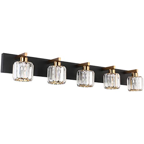 Aipsun Crystal Bathroom Vanity Light Black Vanity