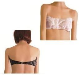 6 PIECE WHITE DISPOSABLE STRAPLESS BRA FOR SALON SPA ESTHETIC WAX AND TANNING