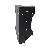 Panacea 89584 Raised Garden Bed Corner Brackets, 12-Inch Height by 6.5-Inch Width, Black, 4-Pack