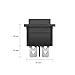 MUZHI Rocker Boat Switch, 12 Pcs DPDT 6 Pins Switch Snap, AC 20A/250V 15A/125V, 3 Position ON/Off/ON Mini Boat Rocker Switch Toggle for Car Auto Boat (Black)