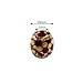 JPSOR 100pcs 17mm Painted Pattern Barrel Wooden Beads with 30 Meters Jute Twine