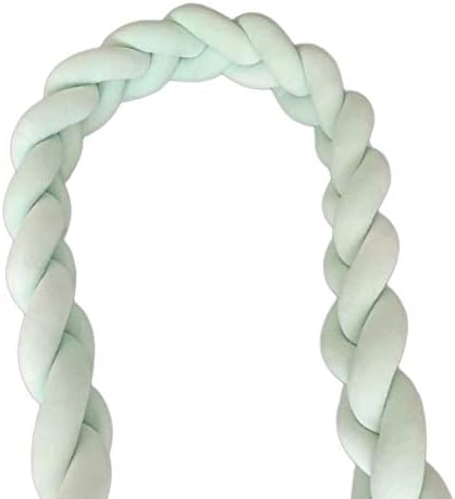 MiyaSudy Baby Braided Crib Bumpers Knot Pillow Cushion Nursery Bedding Cot Protector for Baby Cot Room Decor