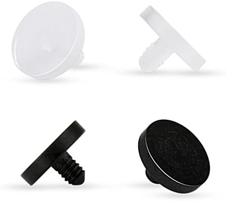 Black - 10 Pcs Acrylic Dermal Anchor Retainer Pack