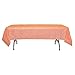 Exquisite 12-Pack Premium Plastic Tablecloth 54in. x 108in. Rectangle Table Cover - Peach