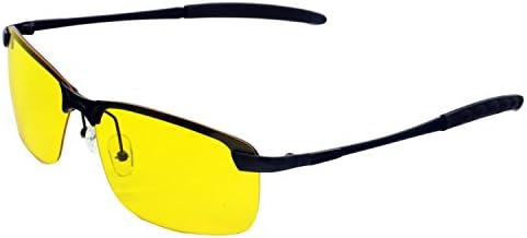 Evebright Metal Frame Polarized Night Driving Glasses Anti Glare Vision Driver Safety Sunglasses