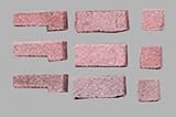 Dollhouse RED BLEND BRICK CORNER, 125 PCS