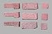 Dollhouse RED BLEND BRICK CORNER, 125 PCS