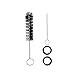 Flat Mouth Glass Tube Tool Set with Cleaning Tools + Storage Bag (Rose Gold)
