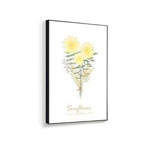 Framed Canvas Wall Art for Living Room, Bedroom Beautiful Bunch Flowers Canvas Prints for Home Decoration Ready to Hanging - 16x24 inches