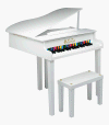 Concert Grand Piano with Matching Bench - Color Black
