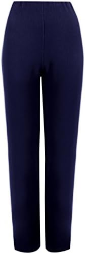 Ladies Womens Straight Leg Trousers Finely Soft Ribbed Stretch Pull On Pants Casual Full Elasticated Waist Bottoms Sizes UK 8- UK 26