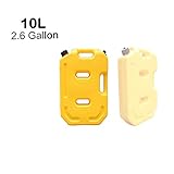 SXMA Fuel Tank Cans Spare 2.6 Gallon Portable Fuel Oil Petrol Diesel Storage Gas Tank Emergency Backup for Jeep JK Wrangler SUV ATV Car Motorcyc Toyota ect Most Cars (10L, Yellow)(Pack of 1)