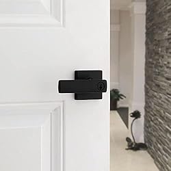 Kwikset Breton Entry Door Handle with Lock and