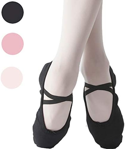 Koolen Ballet Shoes, Canvas Upper & Leather Sole Ballet Slippers, Ballet Dance Shoes for Girls (Toddler/Little Kid/Big Kid/Women)