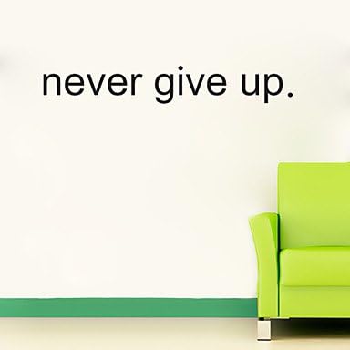 Parete In Stile Adesivo Non Mollare Mai Le Parole In Inglese E Le Quotazioni Di Parete In Pvc Adesivi Amazon It Casa E Cucina